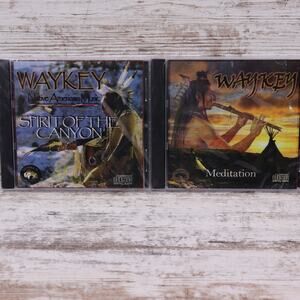 Waykey Spirit of the Canyon and Meditation 2 CD Lot NEW Native American
